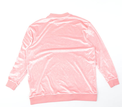 ellesse Womens Pink Round Neck Polyester Pullover Jumper Size 8