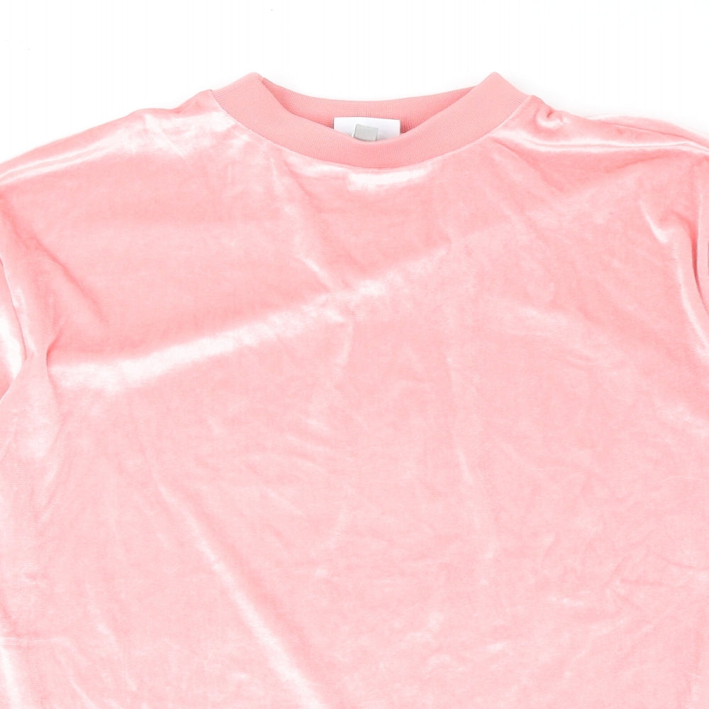 ellesse Womens Pink Round Neck Polyester Pullover Jumper Size 8