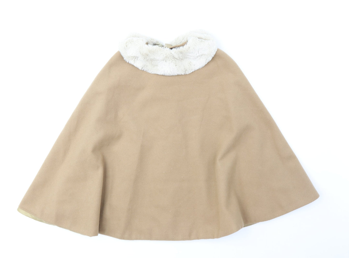Marta paula Womens Beige Jacket Poncho Size 8 Button