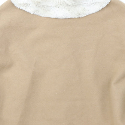 Marta paula Womens Beige Jacket Poncho Size 8 Button