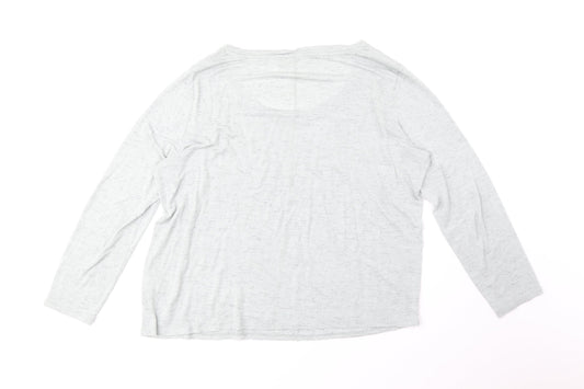 Indigo Womens Green Viscose Basic T-Shirt Size 14 Round Neck