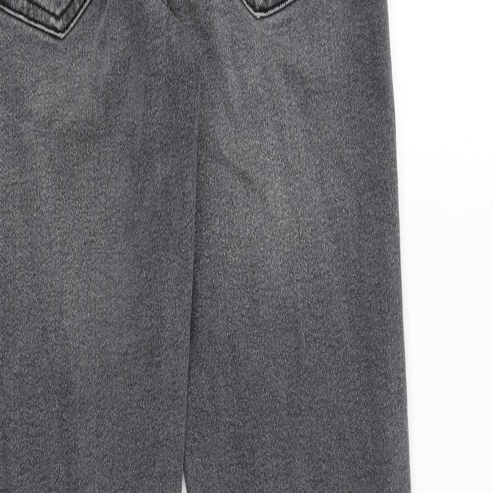 Zara Womens Grey Cotton Skinny Jeans Size 27 in L28 in Slim Zip