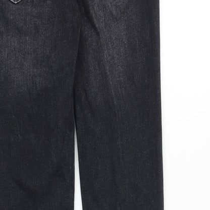 Zara Womens Black Cotton Skinny Jeans Size 26 in L29 in Slim Zip