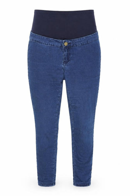 Preworn Womens Blue Cotton Skinny Jeans Size 8 L28 in Regular Zip