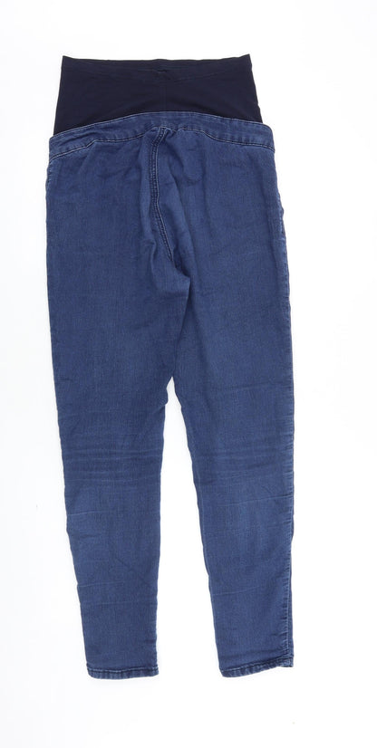 Preworn Womens Blue Cotton Skinny Jeans Size 8 L28 in Regular Zip