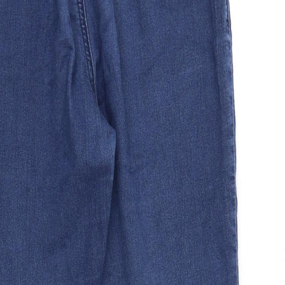 Preworn Womens Blue Cotton Skinny Jeans Size 8 L28 in Regular Zip