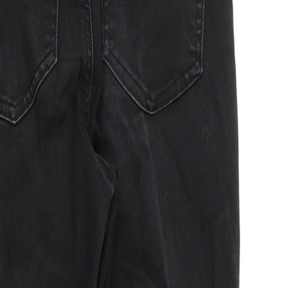 Topshop Womens Black Cotton Skinny Jeans Size 26 in L30 in Regular Zip
