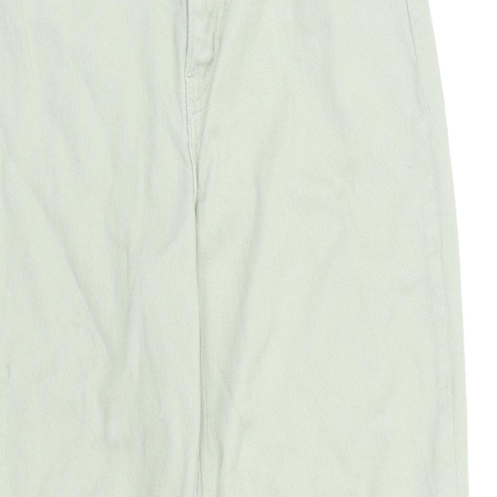 Womens UK Size 10 H&M Regular Fit Straight Green Jeans
