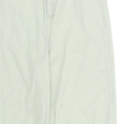 Womens UK Size 10 H&M Regular Fit Straight Green Jeans