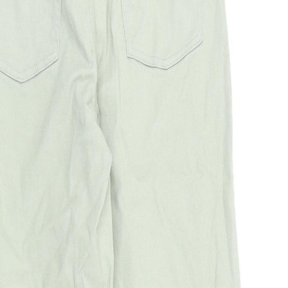 Womens UK Size 10 H&M Regular Fit Straight Green Jeans