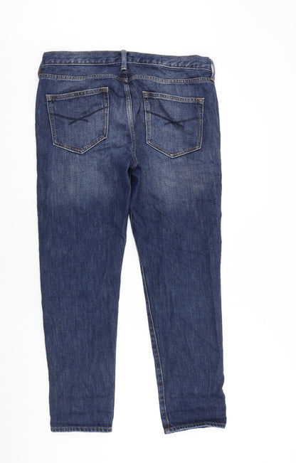 Gap Mens Blue Cotton Straight Jeans Size 30 in L32 in Regular Zip