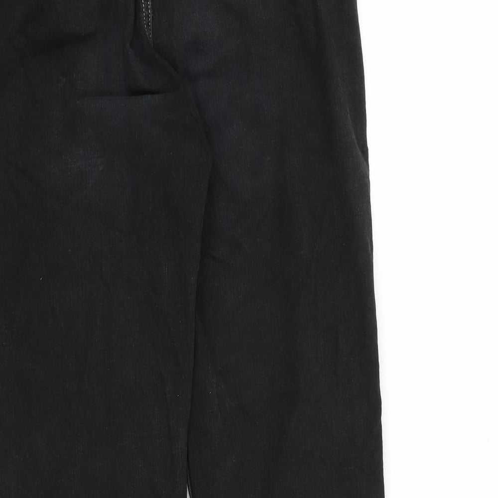 Hollister Womens Black Cotton Straight Jeans Size 26 in L27 in Regular Zip