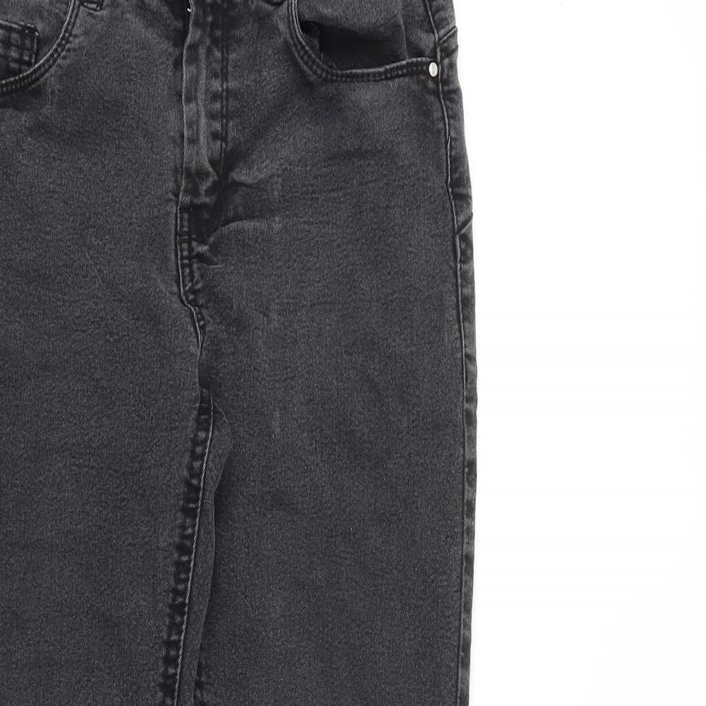 Select Womens Black Cotton Skinny Jeans Size 10 L26 in Slim Zip