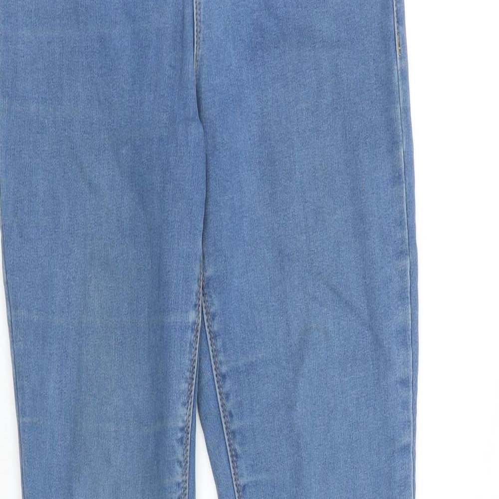 Missguided Womens Blue Cotton Skinny Jeans Size 10 L30 in Regular Zip