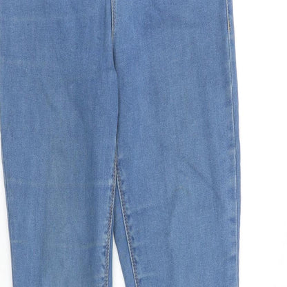 Missguided Womens Blue Cotton Skinny Jeans Size 10 L30 in Regular Zip