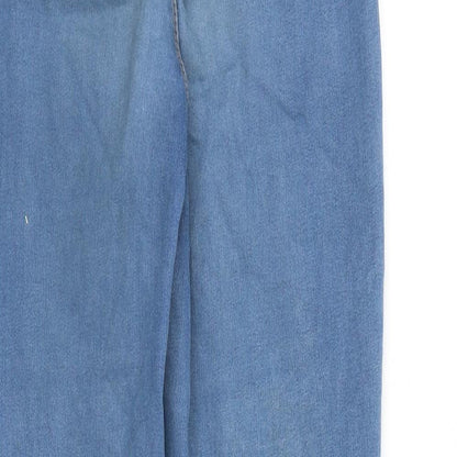 Missguided Womens Blue Cotton Skinny Jeans Size 10 L30 in Regular Zip