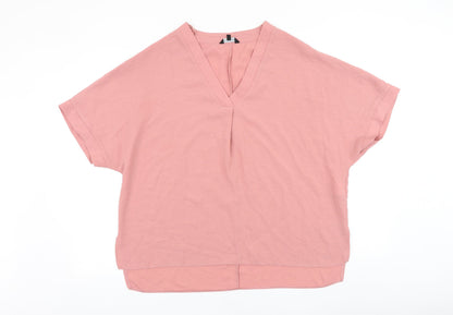 Womens UK Size 14 Peacocks Pink Basic Blouse