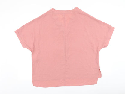 Womens UK Size 14 Peacocks Pink Basic Blouse