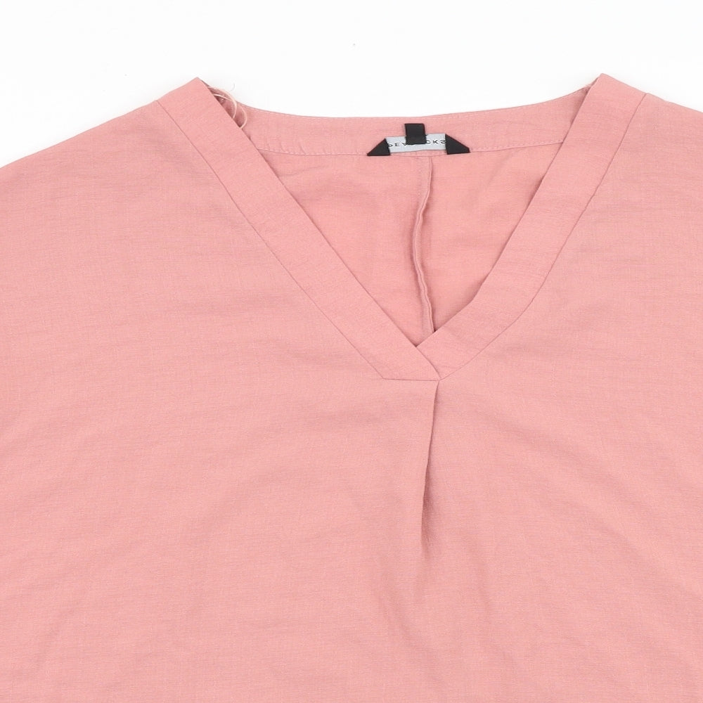 Womens UK Size 14 Peacocks Pink Basic Blouse