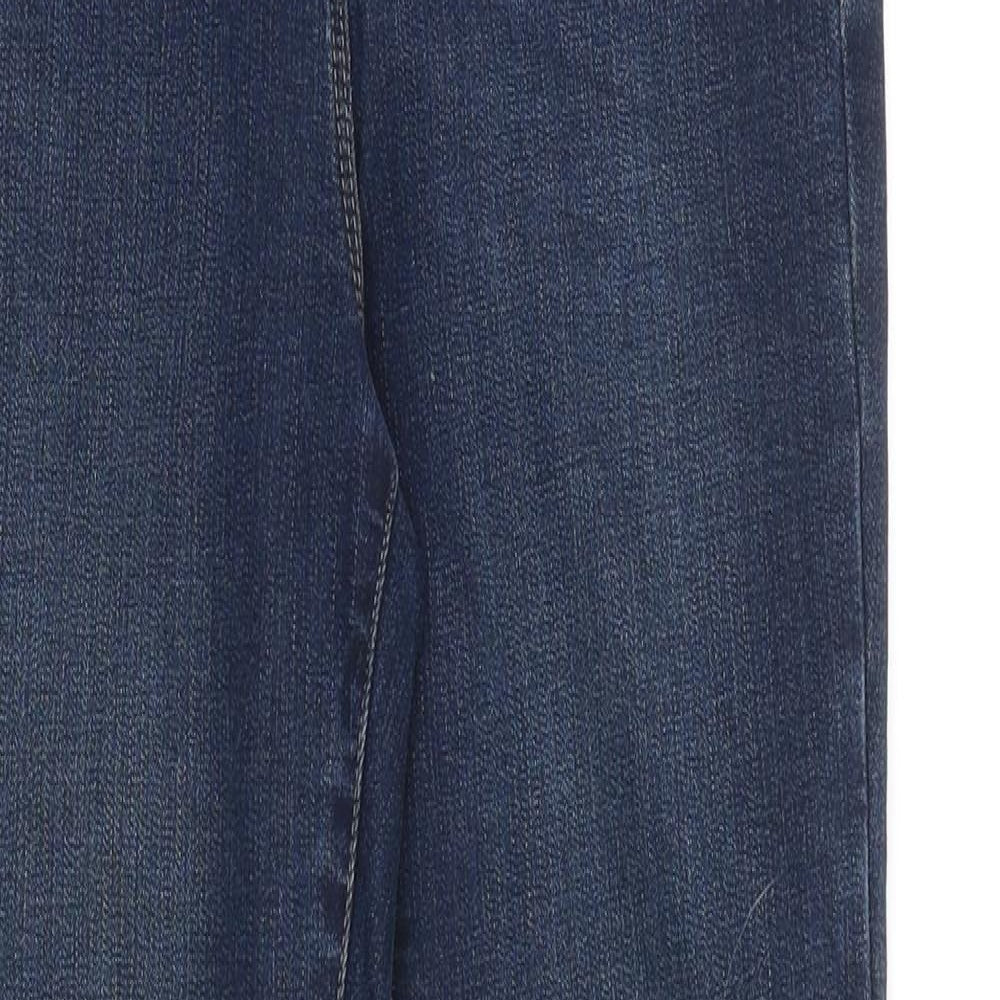NEXT Womens Blue Cotton Blend Skinny Jeans Size 6 L29 in Slim Zip