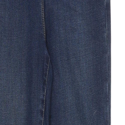 NEXT Womens Blue Cotton Blend Skinny Jeans Size 6 L29 in Slim Zip