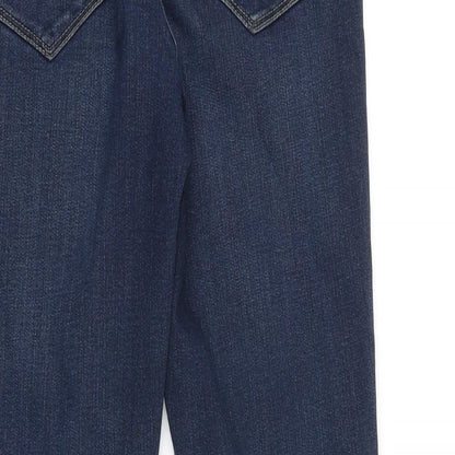 NEXT Womens Blue Cotton Blend Skinny Jeans Size 6 L29 in Slim Zip