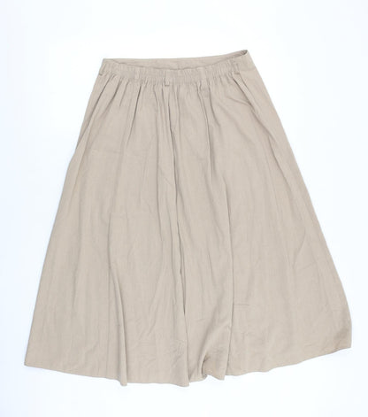 Berkertex Womens Beige Polyester Swing Skirt Size 30 in Button