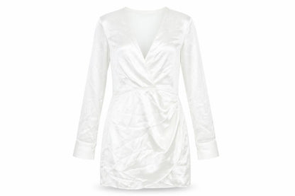 Zara Womens White Polyester A-Line Size XS V-Neck Zip
