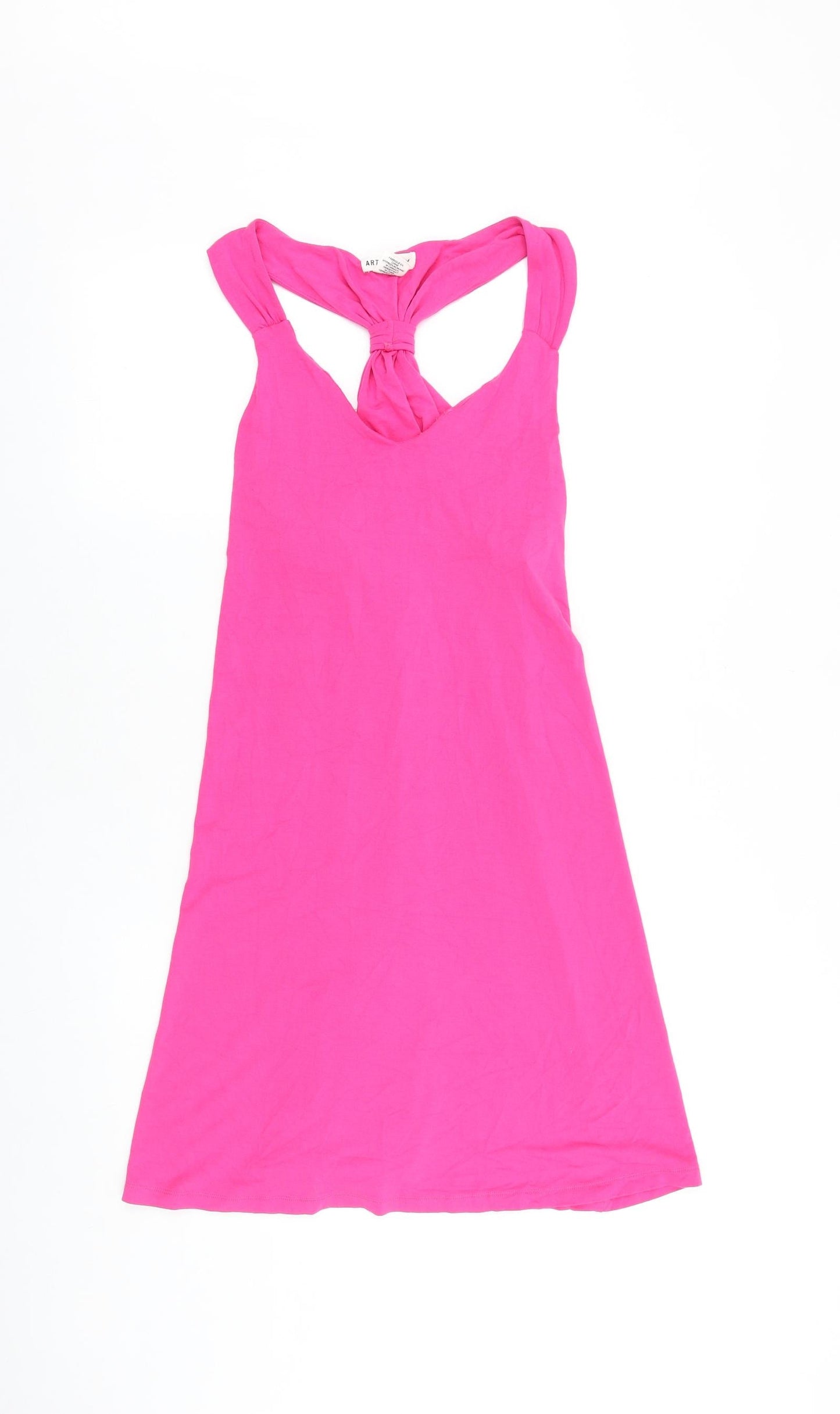 Artisan Womens Pink 100% Cotton A-Line Size L V-Neck Pullover