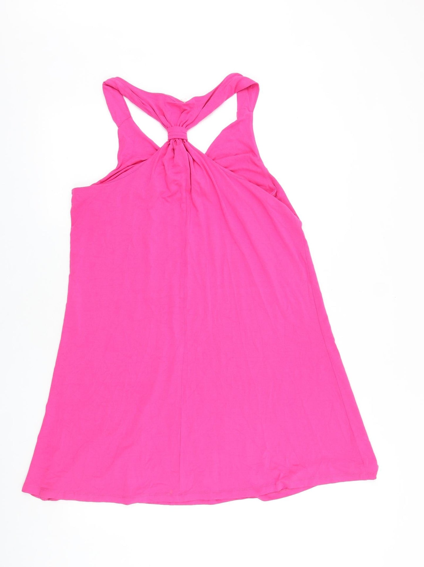 Artisan Womens Pink 100% Cotton A-Line Size L V-Neck Pullover