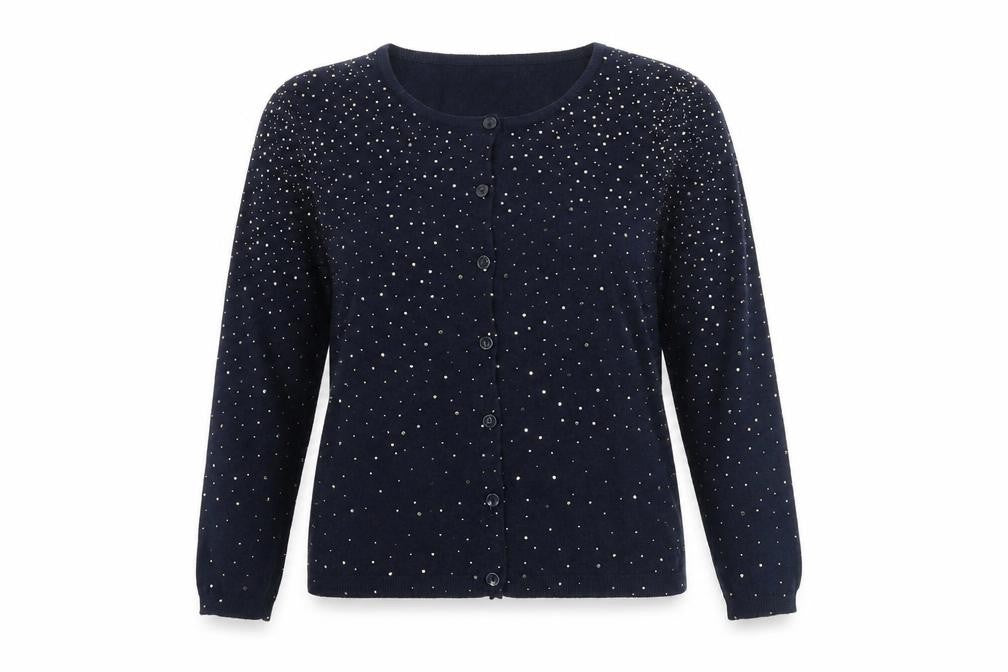Womens UK Size XS Preworn Blue Cardigan Jumper