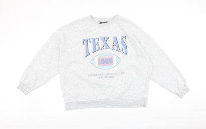 Primark Womens Grey Cotton Pullover Sweatshirt Size XS Pullover - Texas