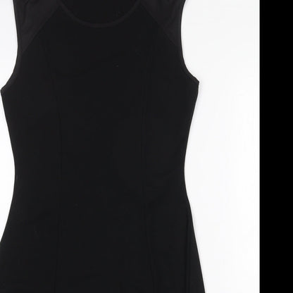 F&F Womens Black Polyester Trapeze & Swing Size 10 Round Neck Pullover