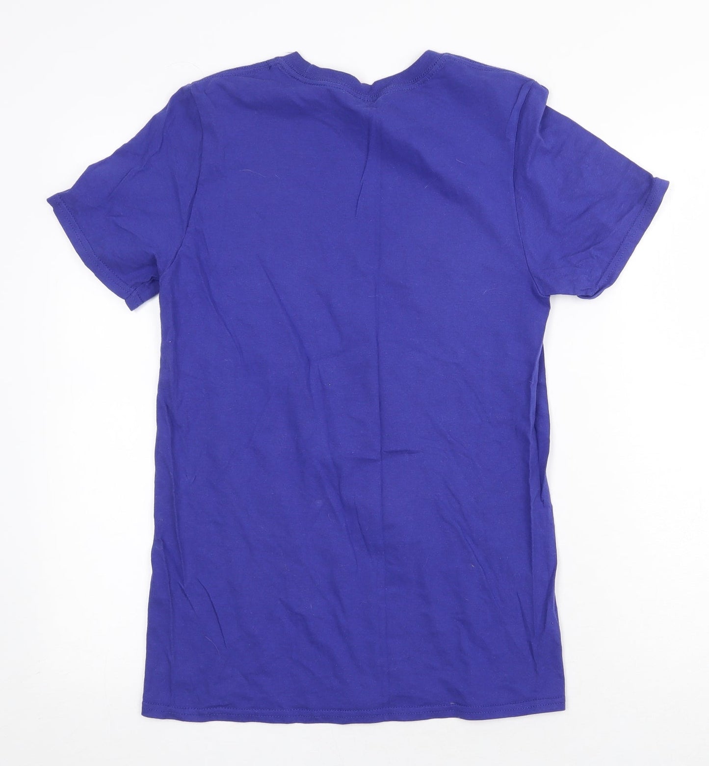 Womens UK Size S Gildan Purple Basic T-Shirt
