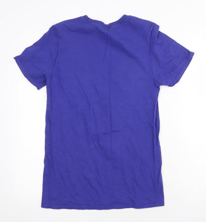 Womens UK Size S Gildan Purple Basic T-Shirt