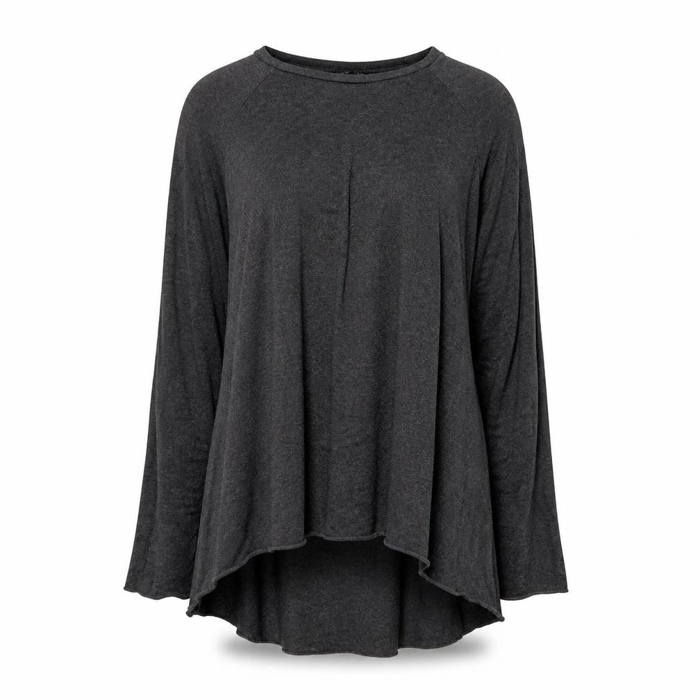 Zara Womens Grey Cotton Trapeze & Swing Size S Round Neck Pullover