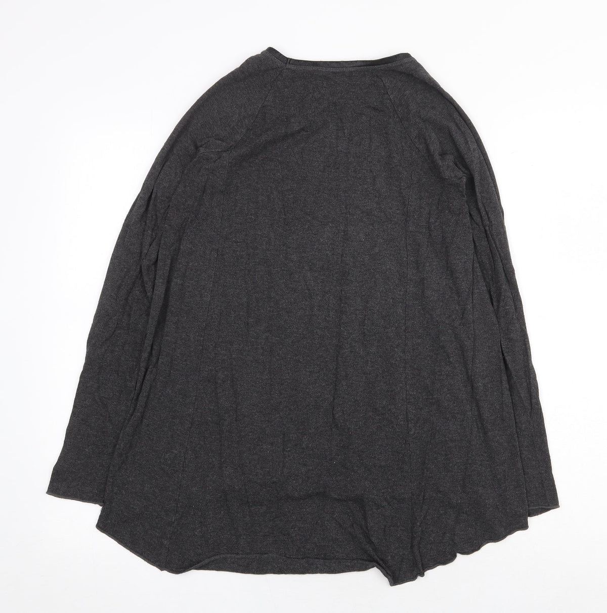 Zara Womens Grey Cotton Trapeze & Swing Size S Round Neck Pullover