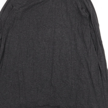 Zara Womens Grey Cotton Trapeze & Swing Size S Round Neck Pullover
