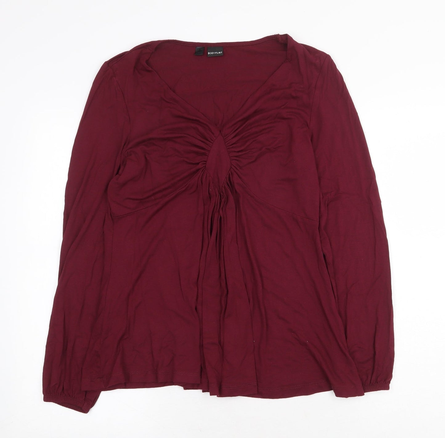 Womens UK Size M Body Flirt Red Basic Blouse