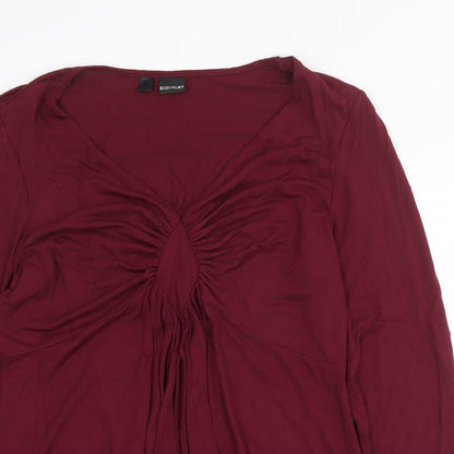 Womens UK Size M Body Flirt Red Basic Blouse