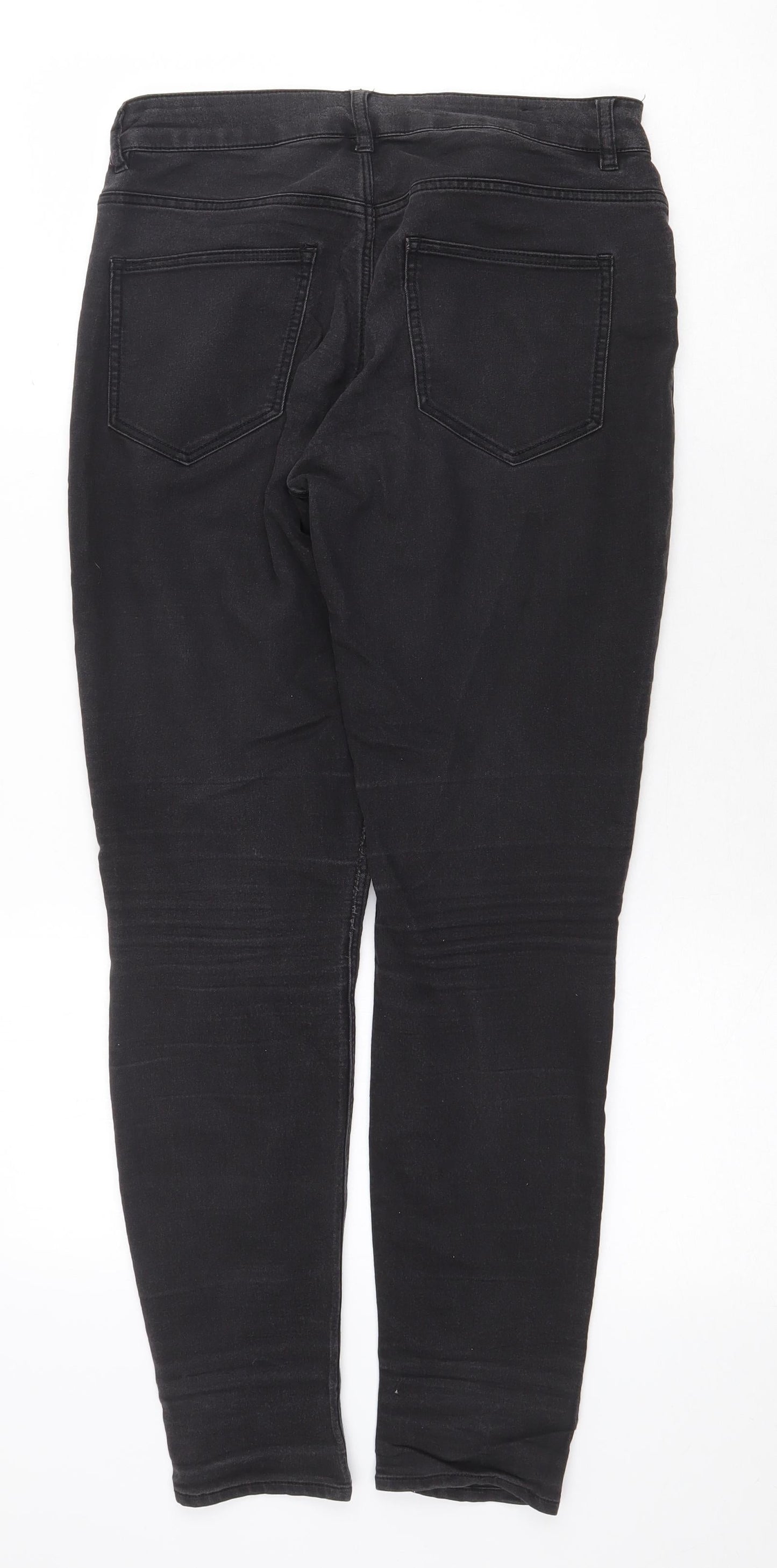Womens UK Size 12 H&M Regular Fit Skinny Grey Jeans