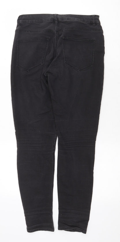 Womens UK Size 12 H&M Regular Fit Skinny Grey Jeans