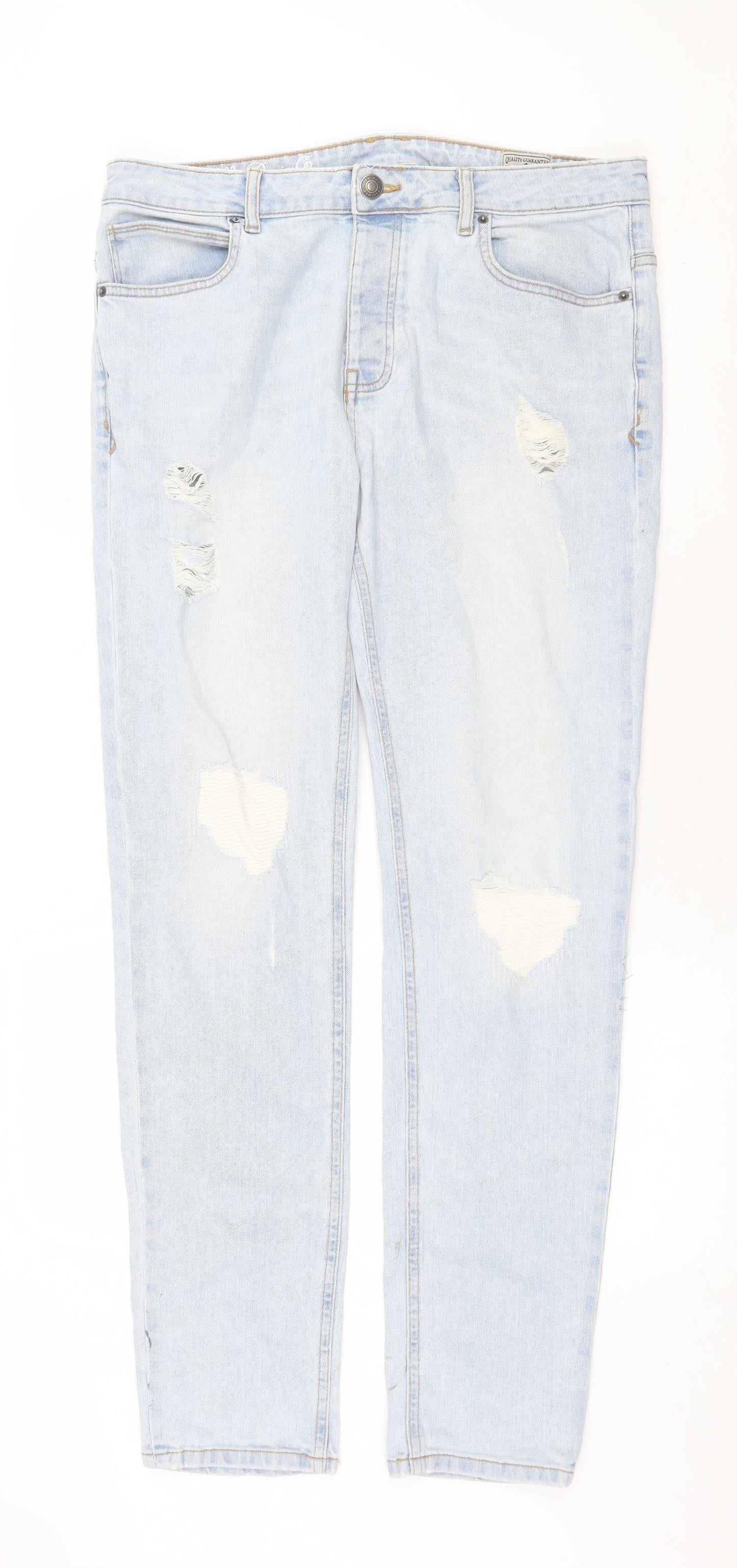 Womens UK Size 34 in Denim Regular Fit Straight Blue Jeans