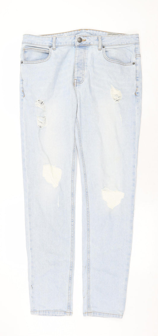 Womens UK Size 34 in Denim Regular Fit Straight Blue Jeans