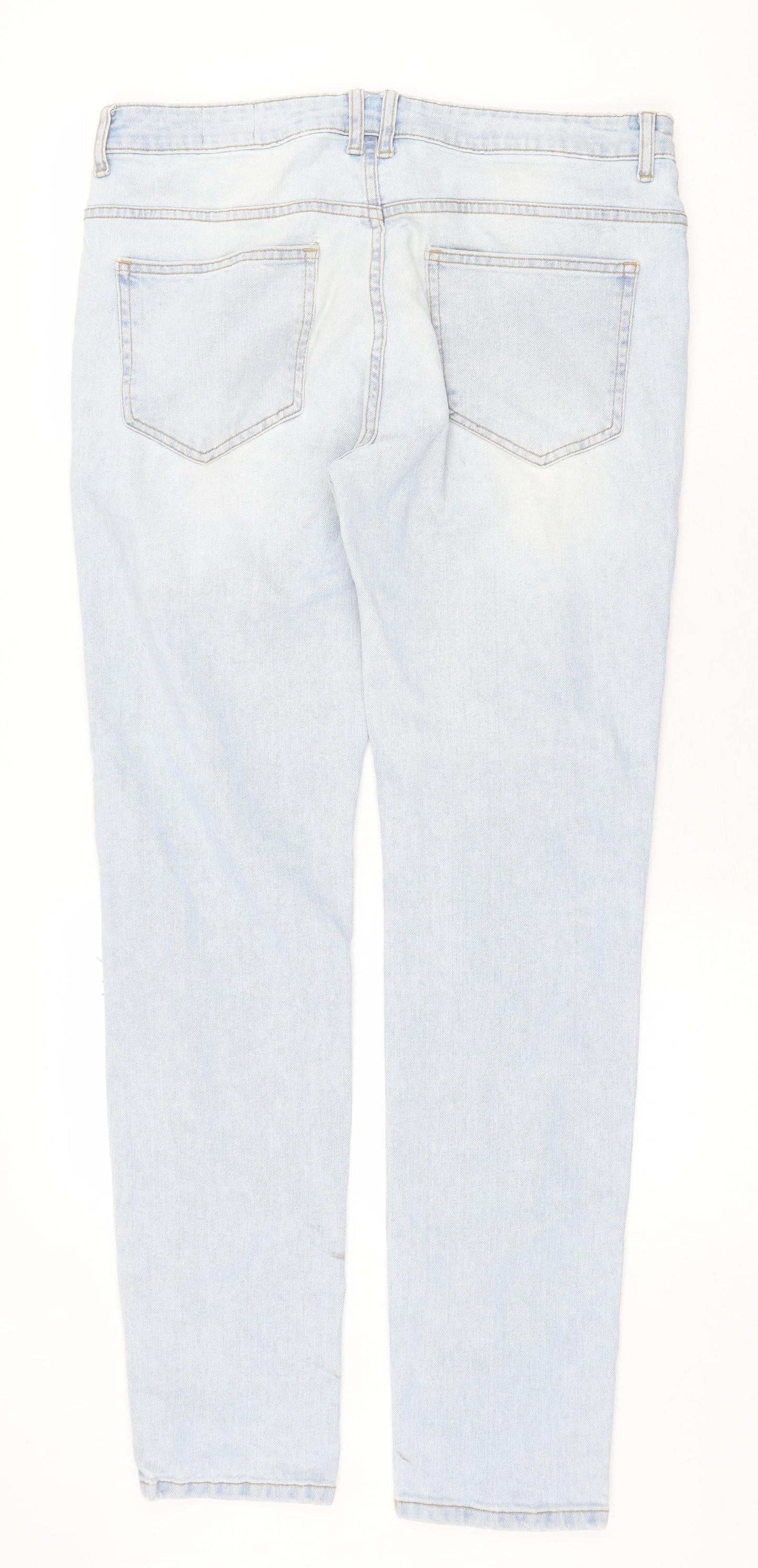 Womens UK Size 34 in Denim Regular Fit Straight Blue Jeans