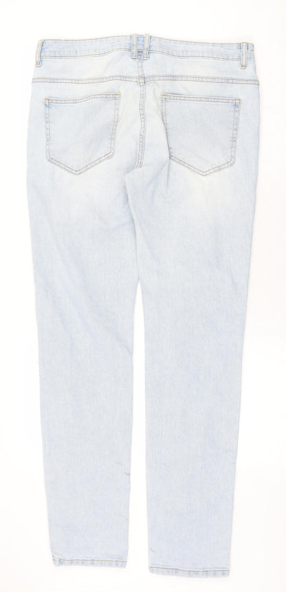Womens UK Size 34 in Denim Regular Fit Straight Blue Jeans