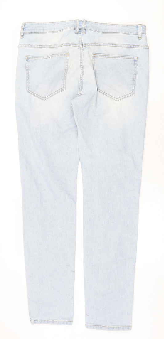 Womens UK Size 34 in Denim Regular Fit Straight Blue Jeans