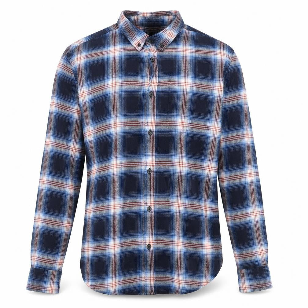 Mens UK Size XS Avenue Blue  Button-Up Long Sleeve Casual Shirt