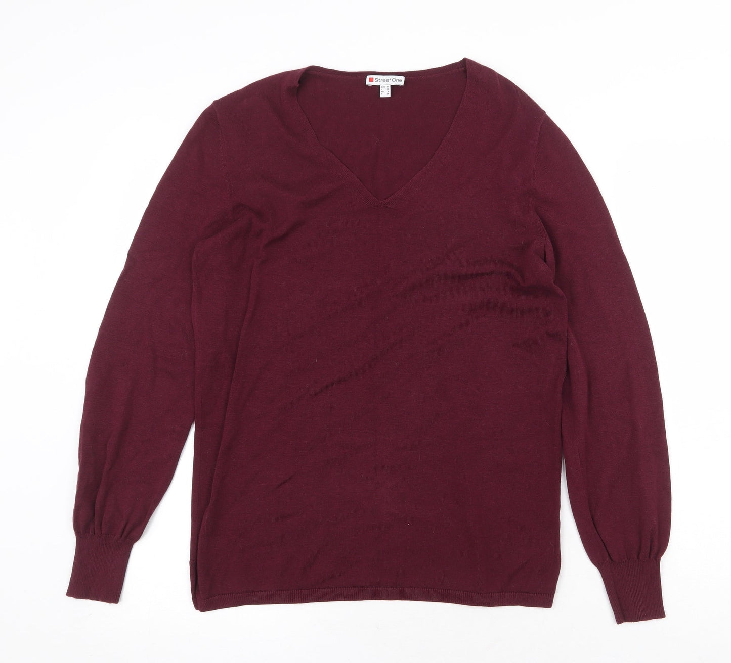 Womens UK Size 8 Street One Red Pullover Jumper