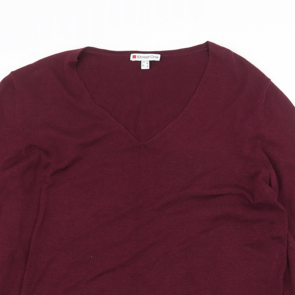 Womens UK Size 8 Street One Red Pullover Jumper
